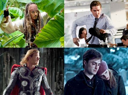 Pirates of the Caribbean 4, Transformers 3, Thor, Harry Potter and the Deathly Hollows Pirates of the Caribbean 4, Transformers 3, Thor, Harry Potter and the Deathly Hollows
